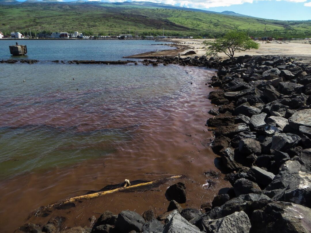 sediment runoff 10.6.2022 kawaihae harbor
