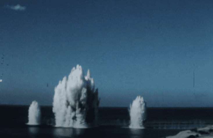 explosions on kawaihae reef 1972